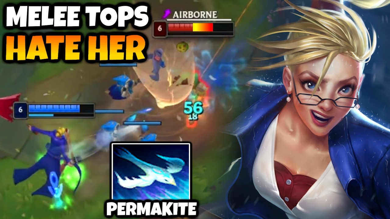JANNA TOP makes MELEES HATE LANE. PERMAKITE with CONSTANT SLOWS and KNOCK UPS