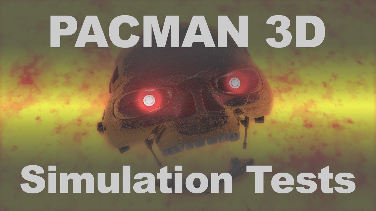 PACMAN 3D – Cyborg Character Variant Interaction Simulation | Cinema 4D