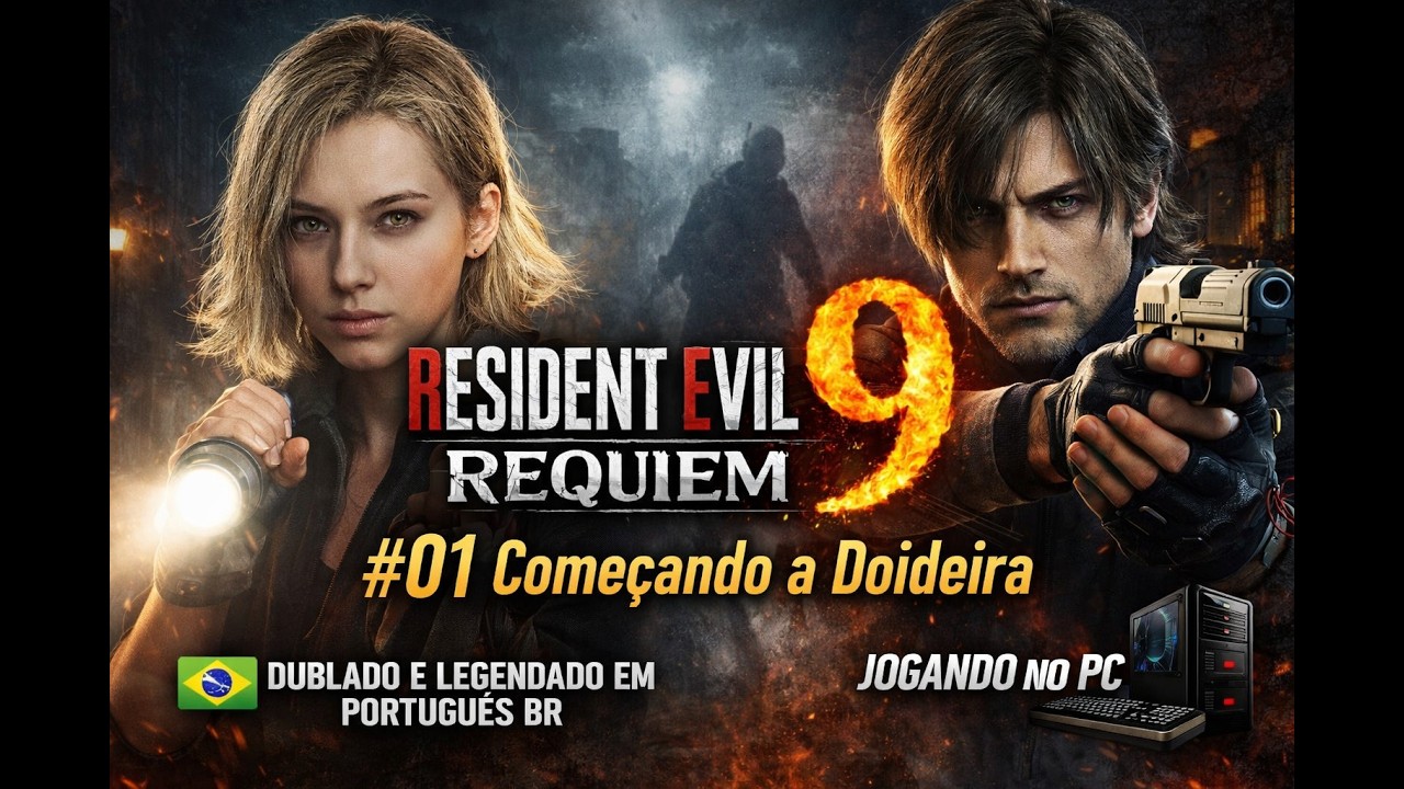 Live Vertical - RESIDENT EVIL 9 REQUIEM #01 Começando a Doideira! Dublado e Legendado PT-BR HD PC