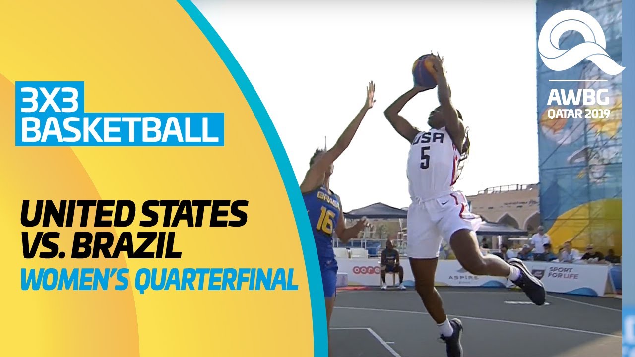 3x3 Basketball - United States vs Brazil | Women's Quarterfinals | ANOC World Beach Games 2019 |Full