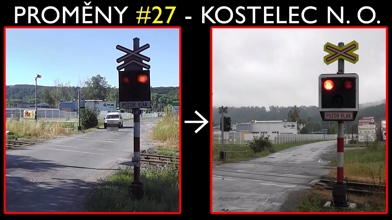 Proměny železničních přejezdů #27 - Kostelec nad Orlicí (2013 - 2019) / Railroad crossing changes