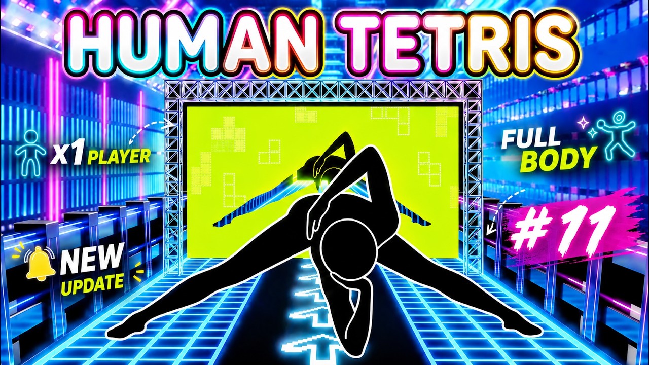HUMAN TETRIS SOLO 🔥 | Beat Every Shape! | Immersive Interactive Warm Up #11