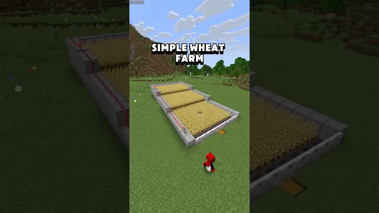Simple Wheat Farm In Minecraft! #minecraft #survival #minecraftfarms
