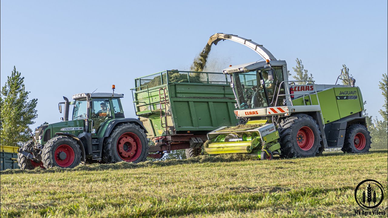 Senáže 2020 / Claas jaguar 850, MF 6499, Claas Arion 640, Fendt 820 / Frýdlantská zemědělská a.s. /