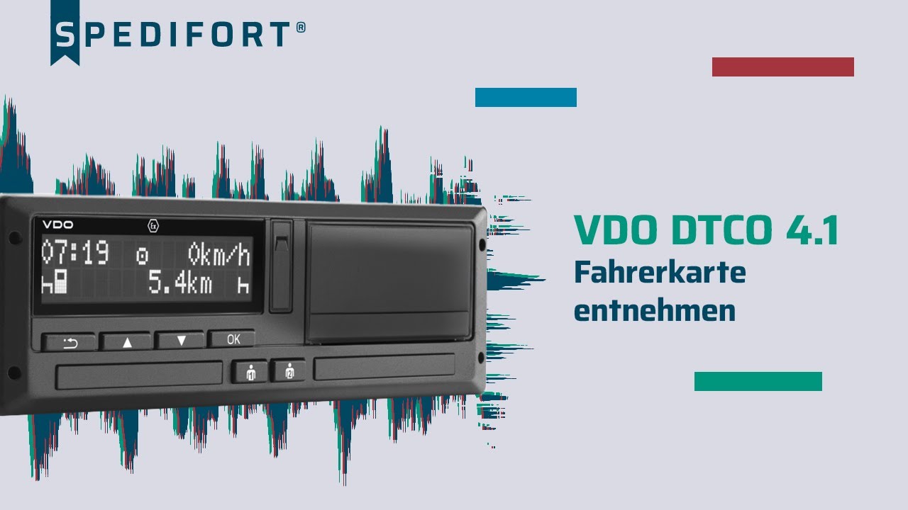 Intelligenter Tachograph VDO DTCO 4.1 - Fahrerkarte entnehmen