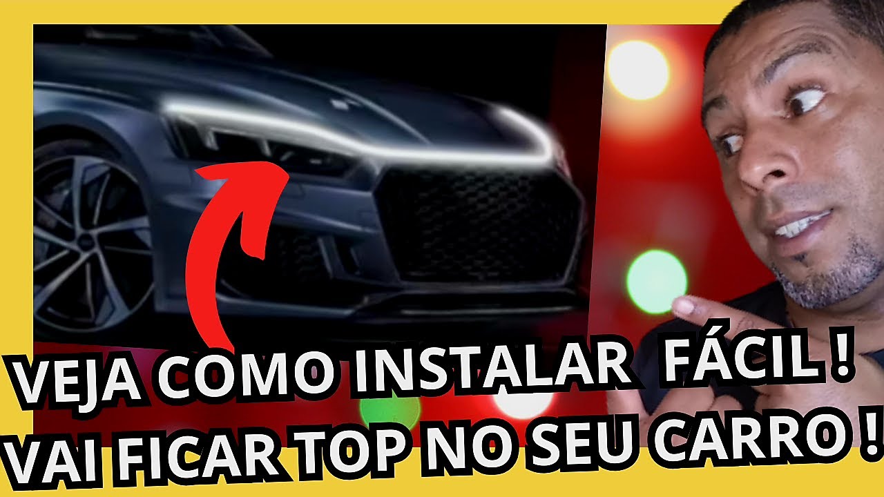 Fita led sequencial DRL para capo de carro - shopee
