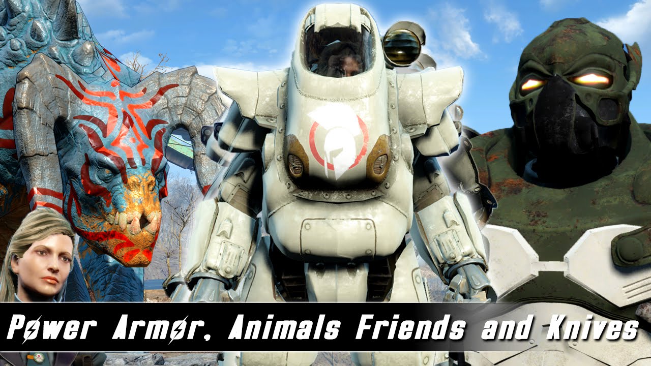 Fallout 4 Mods Week 18 - Animal Friends, Spartan Suit and Knives!