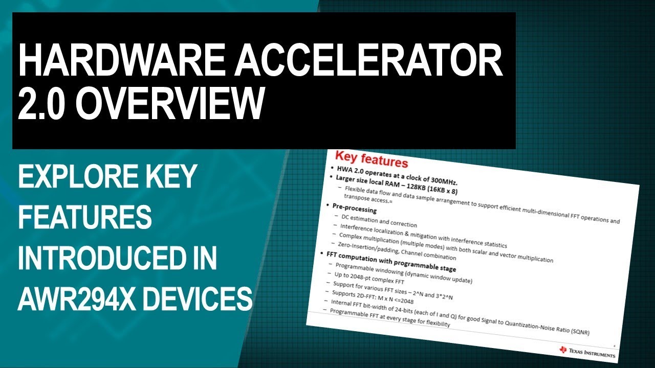 Hardware accelerator 2.0 overview for automotive mmWave sensors