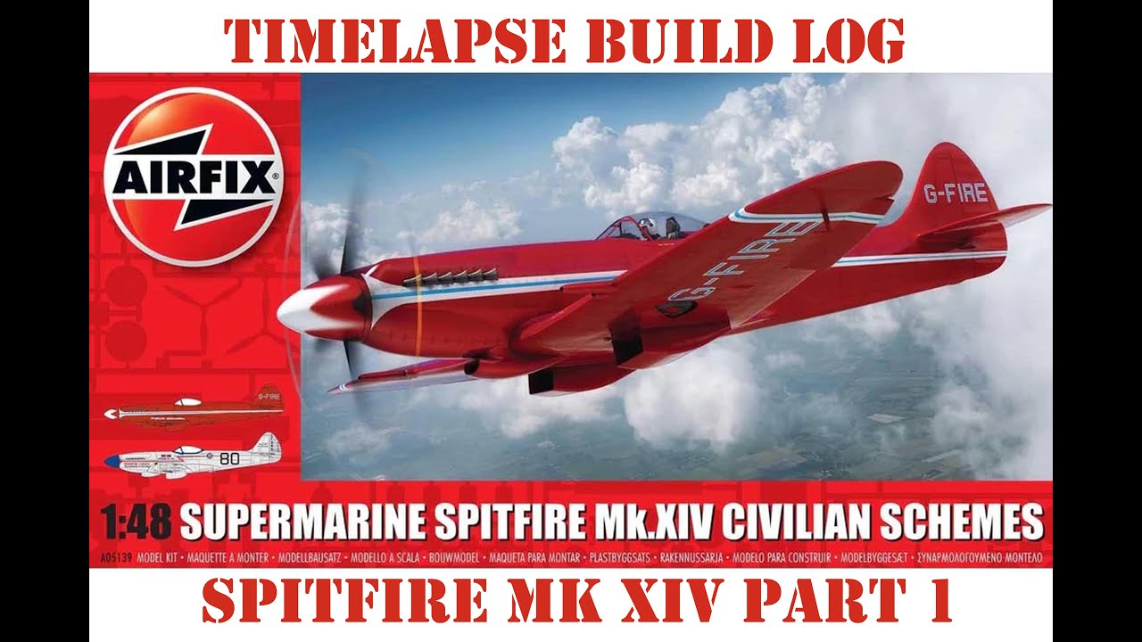 Airfix 1/48 Spitfire Mk XIV Timelapse part 1