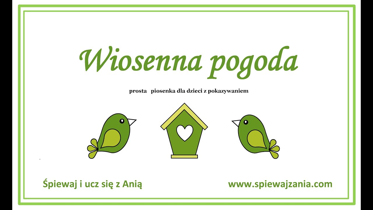 Wiosenna pogoda 🌧☀️🌩 prosta piosenka z pokazywaniem dla dzieci