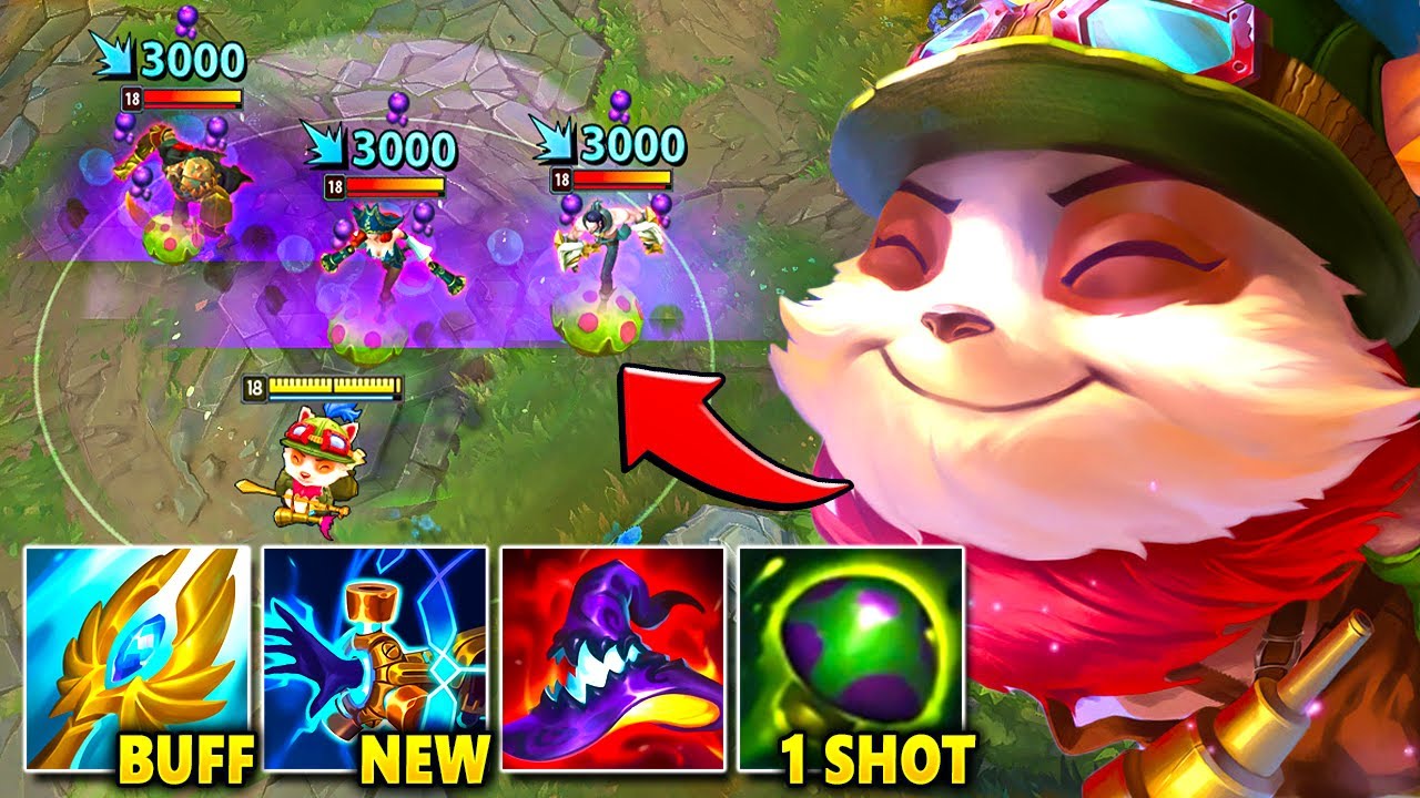TEEMO BUT I HAVE 1400 AP AND MY SHROOMS ARE LAND MINES! (NEW MAGE BUFFS)
