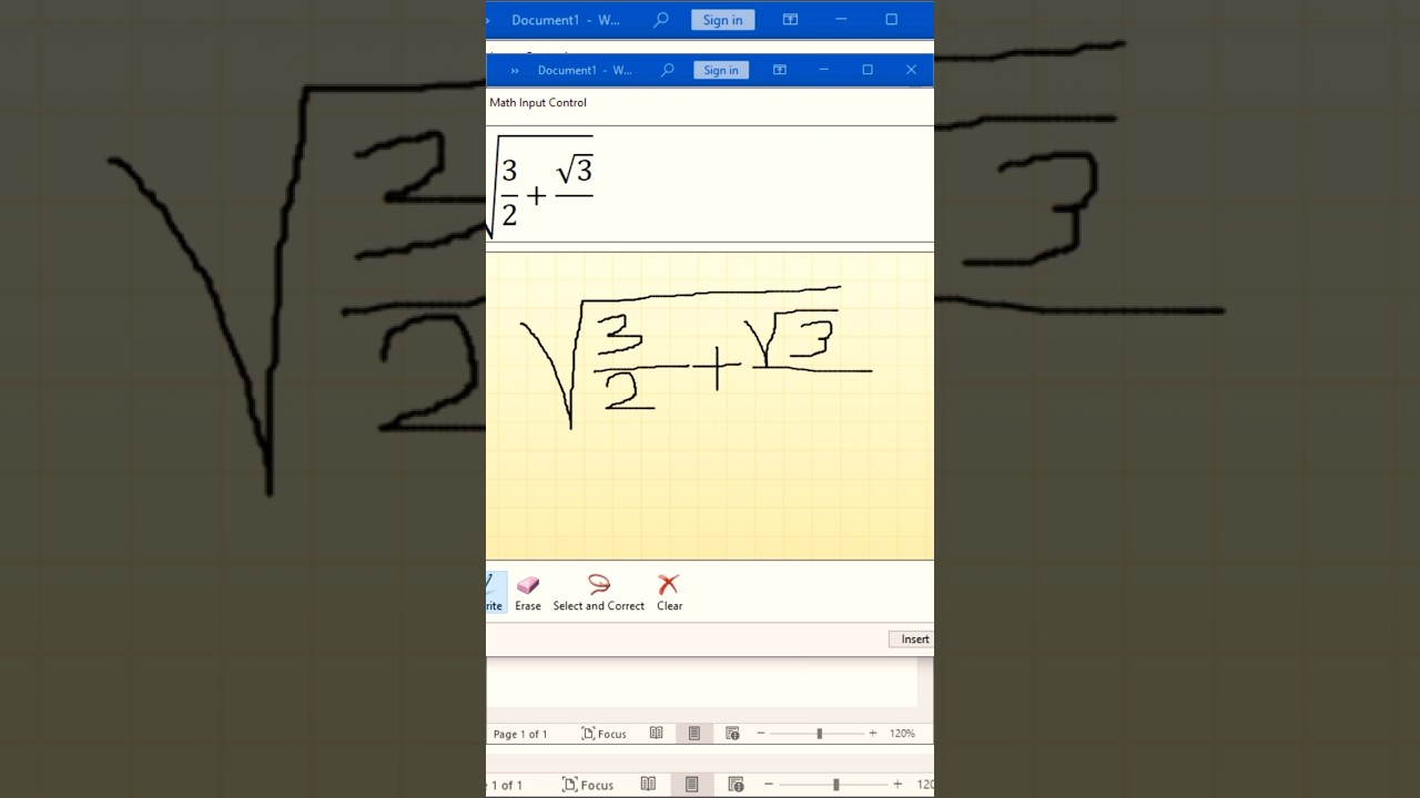 How to type math equations in Ms Word | easiest way to type math formula #youtubeshorts #msword