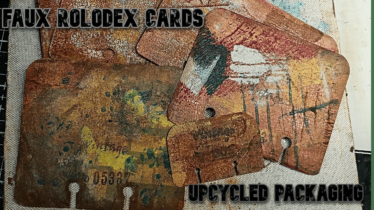 FAUX ROLODEX CARDS CREATED FROM PACKAGING!!