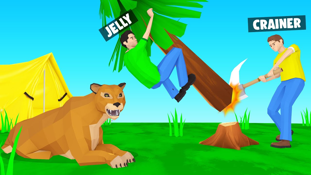 LION TROLL On JELLY In Camping Simulator!