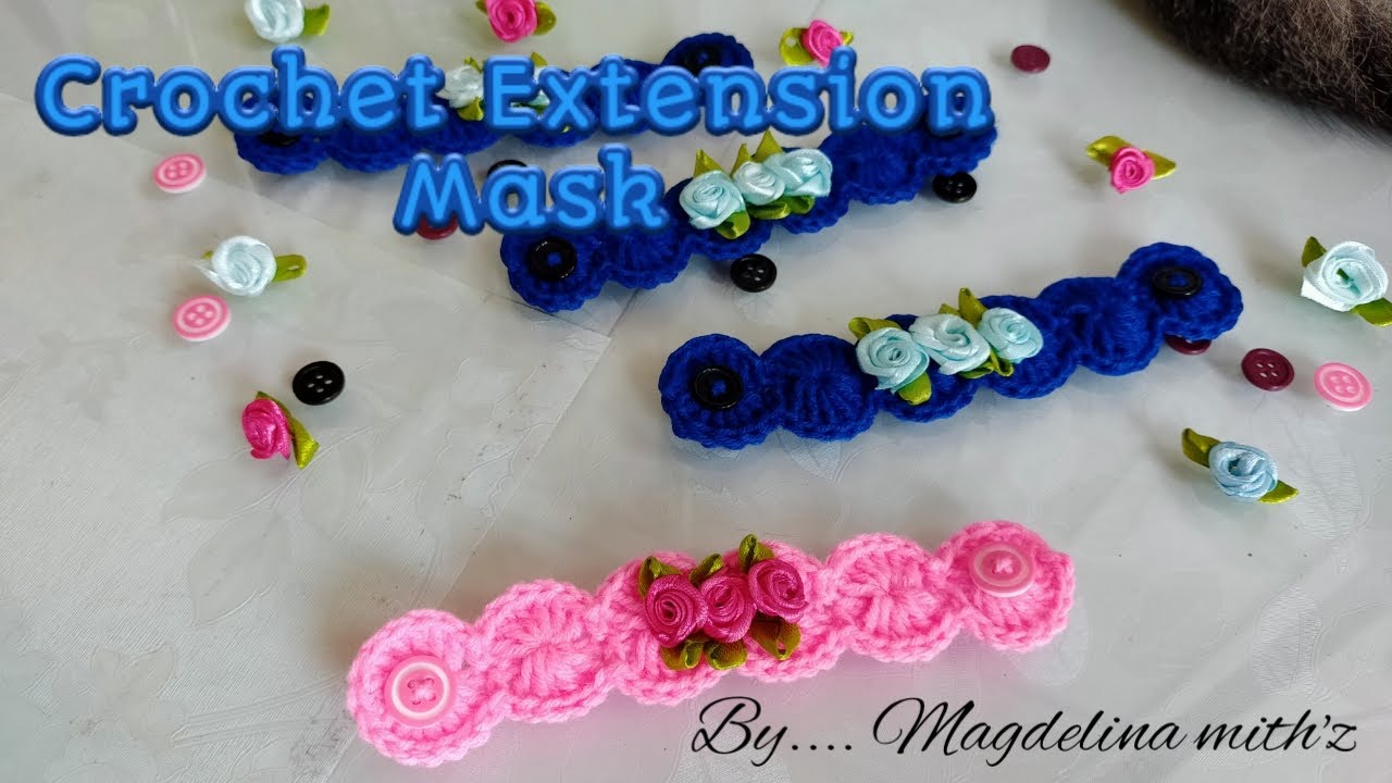 Crochet Extension Mask @ penyambung topeng muka