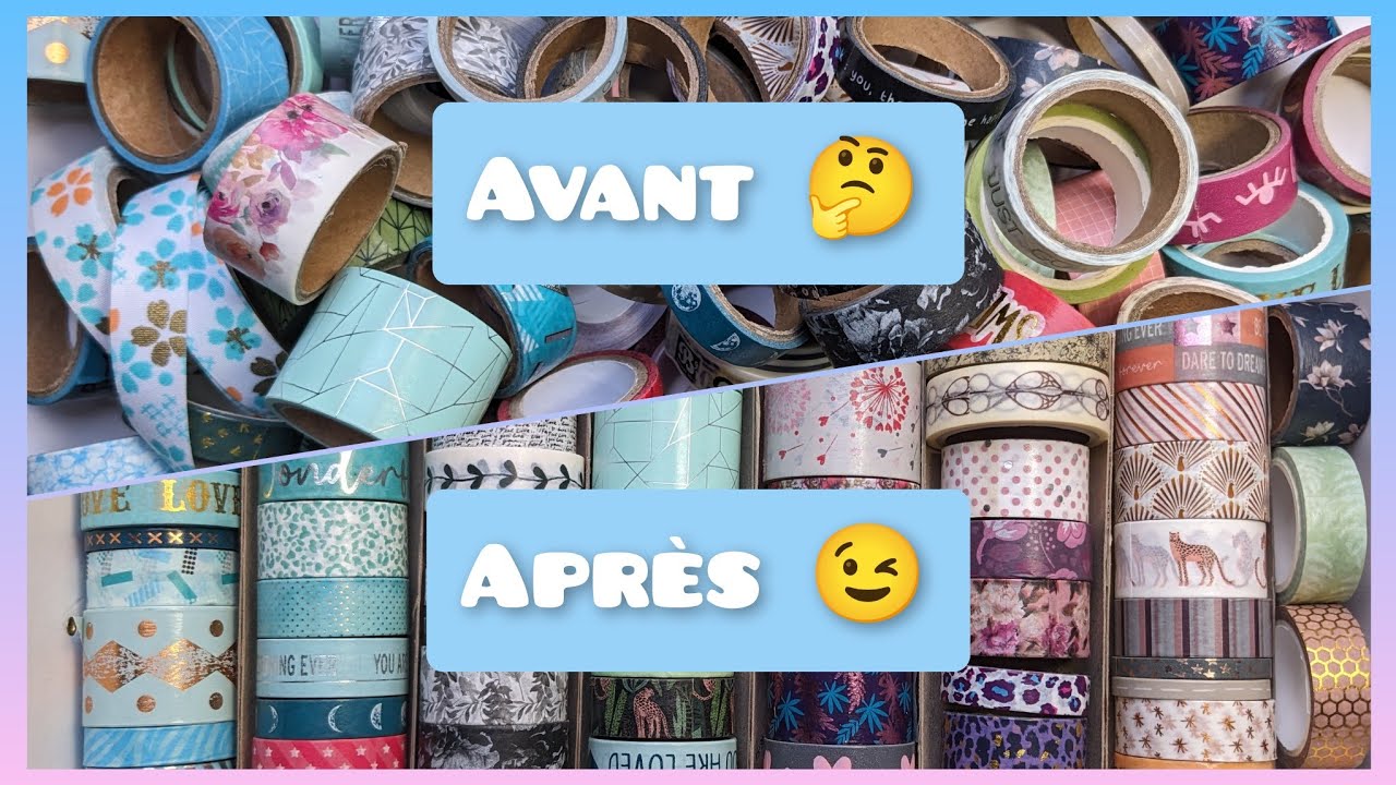 🗂️🗄️ Tuto - Astuce rangement Masking Tape - On recycle des objets🤔 du quotidien 🗄️🗂️