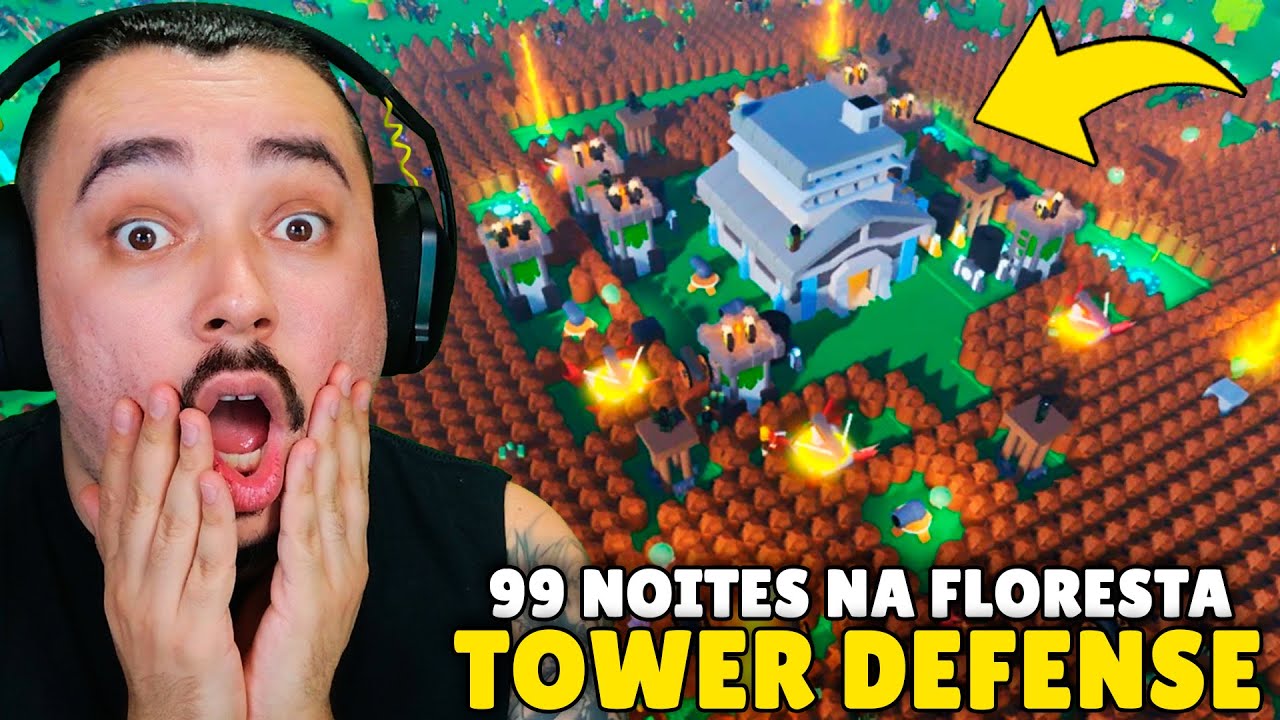 99 NOITES CRIANDO UMA BASE DE DEFESA CONTRA O CERVO!! | 99 ZOMBIE TOWER DEFENSE - ROBLOX