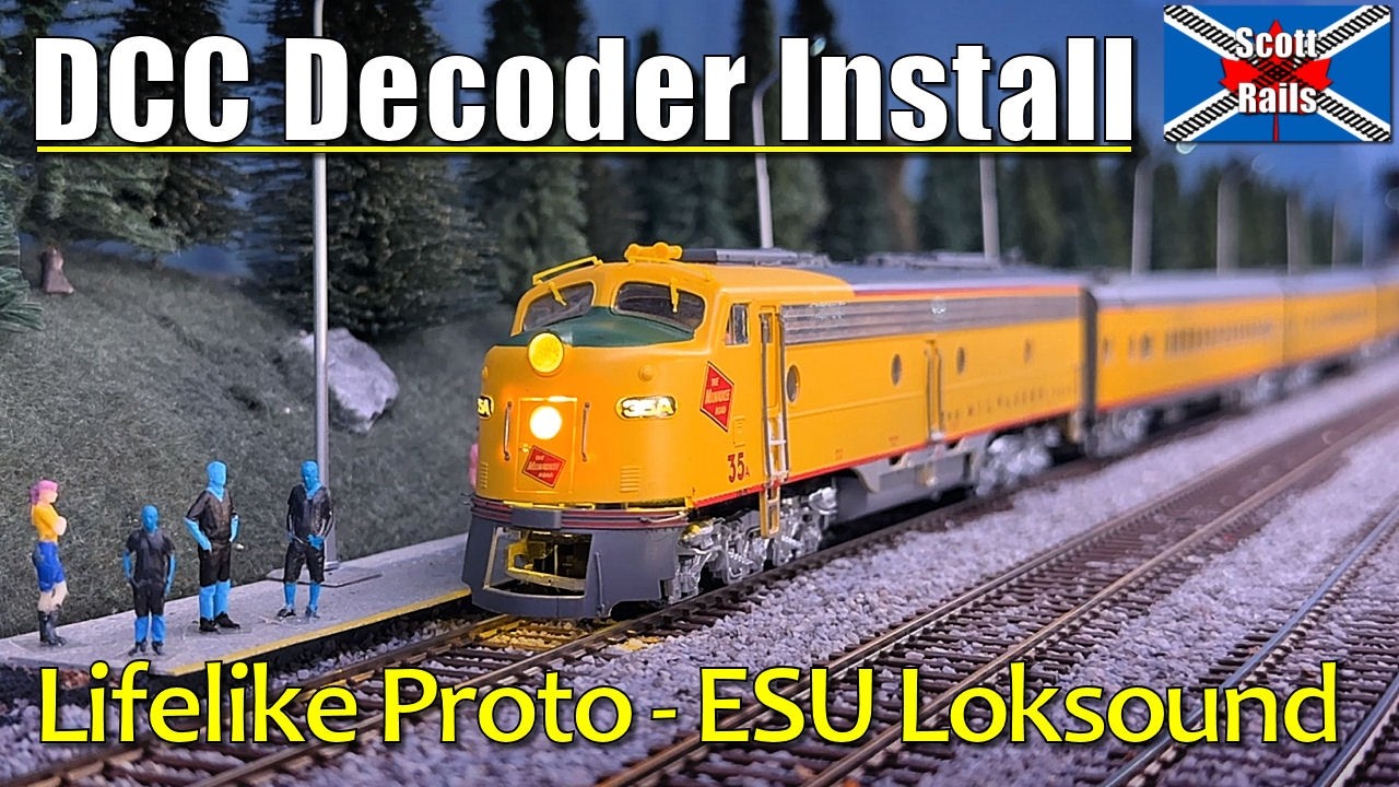 Lifelike Proto DCC Install With Lok Sound 5 Decoder & LED Lighting - The Milwaukee Road EMD E8 Loco.