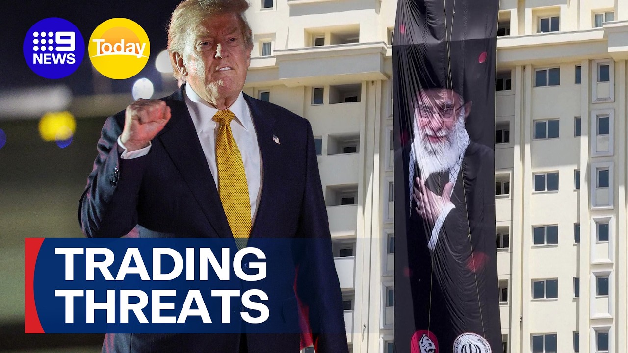 Iran's Supreme Leader and Trump exchange death threats | 9 News Australia