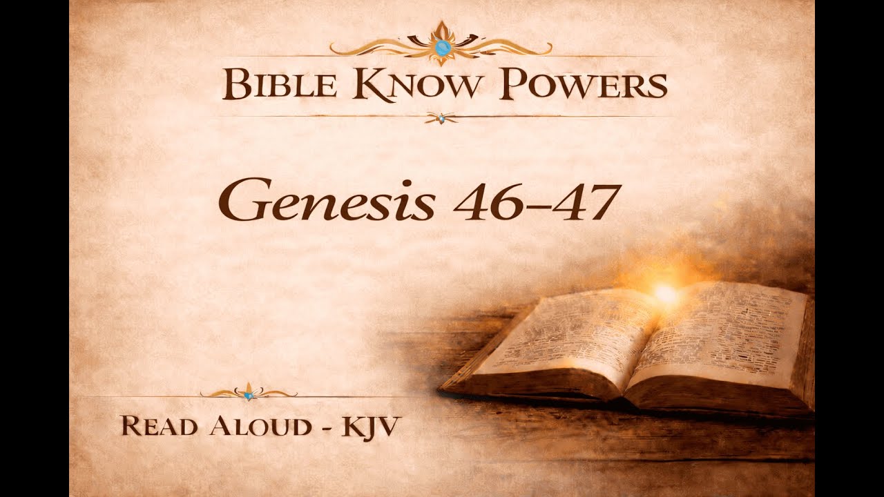 Genesis Chapters 46-47 (KJV) — Scripture Read Aloud. No music. Bible verses King James Version