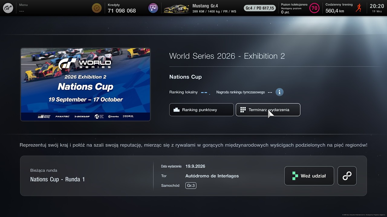 Gran Turismo 7 / Nations Cup 2026 - Ex 2 / Race 1. Interlagos