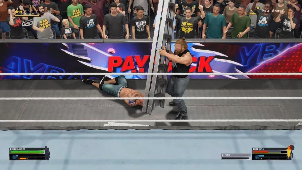 WWE 2K25 Brock lesner vs John Cena in TLC Match