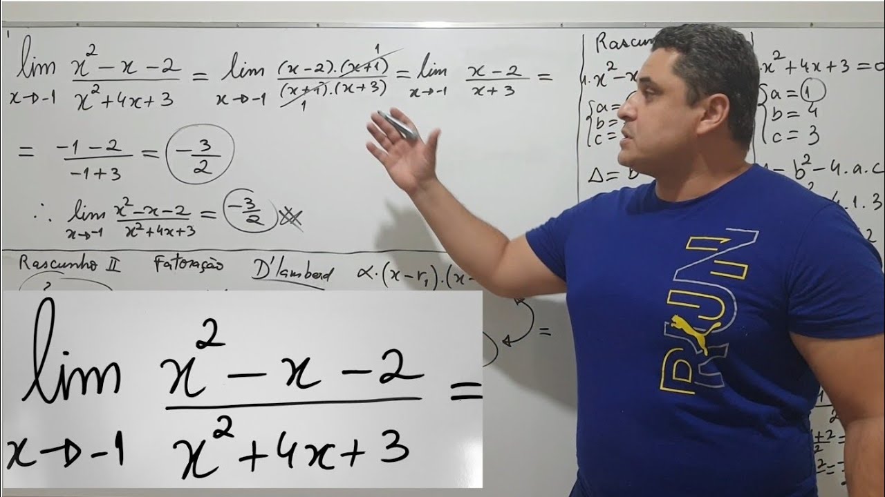 Cálculo de Limites utilizando o Teorema de D'lambert (Fatoração de Funções Polinomiais)