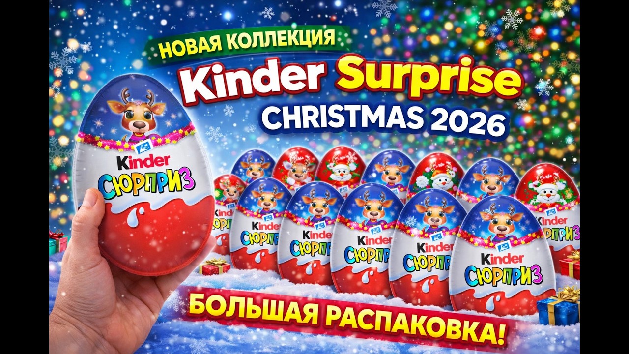 Открываем ВСЮ новую новогоднюю коллекцию Kinder Surprise 2026!