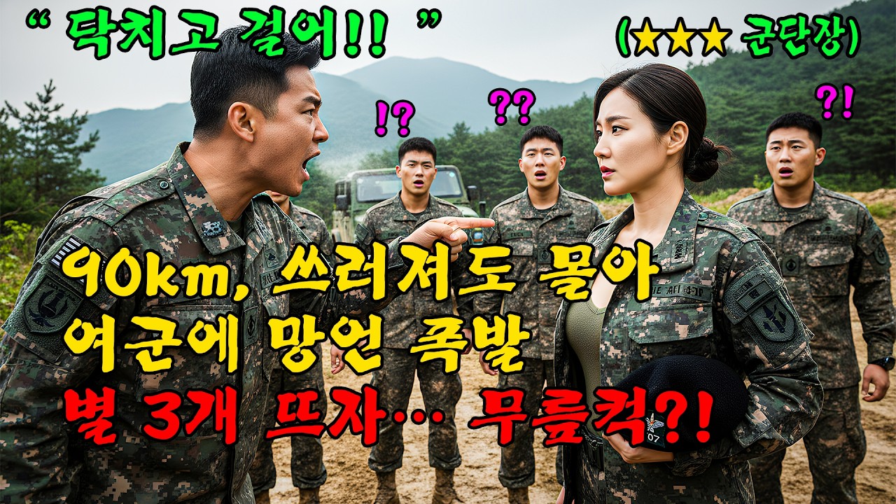 707특임대 신분 숨긴 ‘별3 군단장’… 90km 행군 중 “계집년” 폭언·성희롱성 망언한 중령, 병사들 앞 무릎 사죄l 오디오북 l 감동 l 창작사연 l