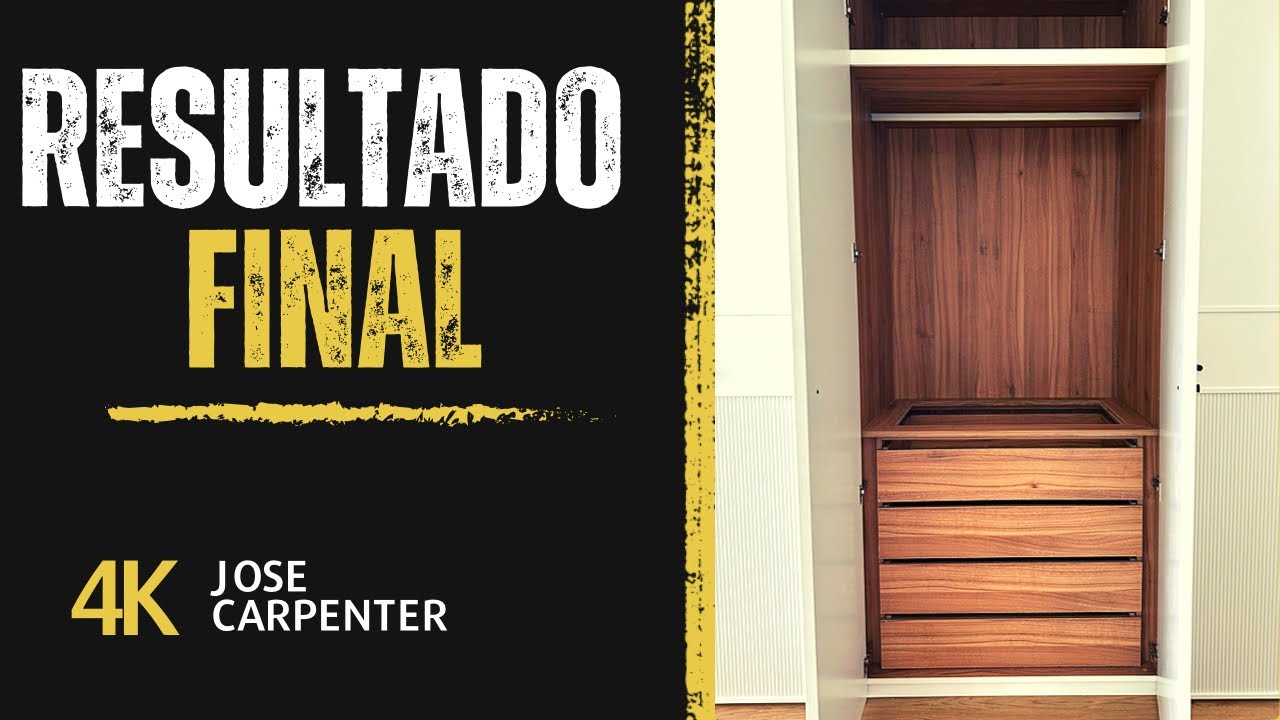 Como fabricar y montar un vestidor. Carpinteria de madera paso a paso.