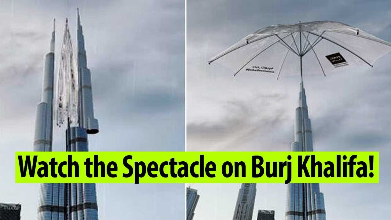 Dubai Crown Prince posts viral video of Burj Khalifa welcoming the rains
