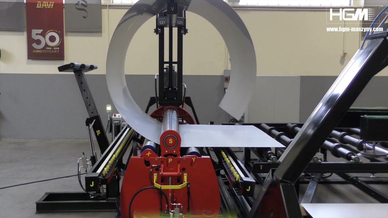 Automatyczna linia do zwijania blach - zwijarka hydrauliczna 4 walcowa - Promau Davi - HGM Maszyny