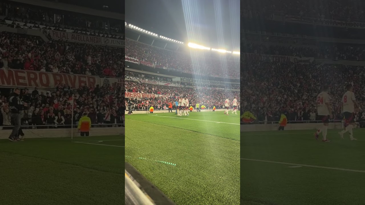 EL FESTEJO DEL GOL DE FACUNDO COLIDIO DESDE ADENTRO. GANA RIVER EN EL MONUMENTAL 1-0 A COLO COLO