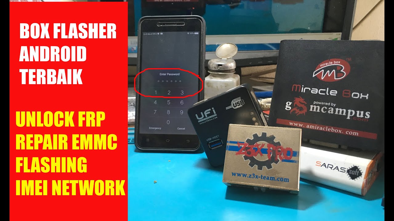 Alat buka lupa sandi pola pin Box flasher Android