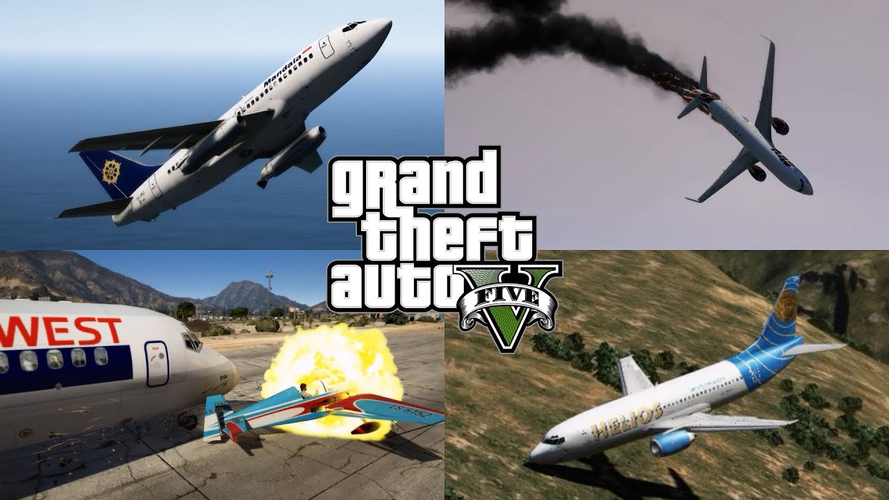 GTA 5 : Air Crash Compilation Part 7