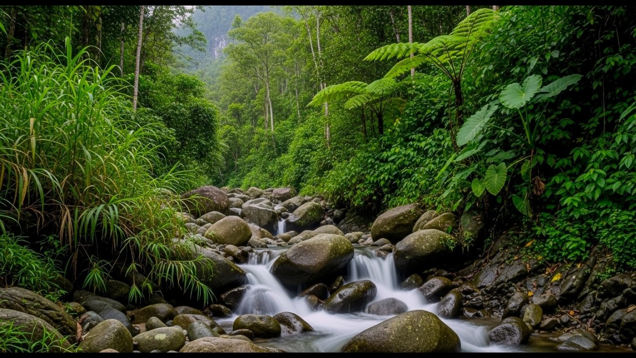 Beautiful Birdsong, Peaceful Green Forest, and Calming Watersounds ASMR