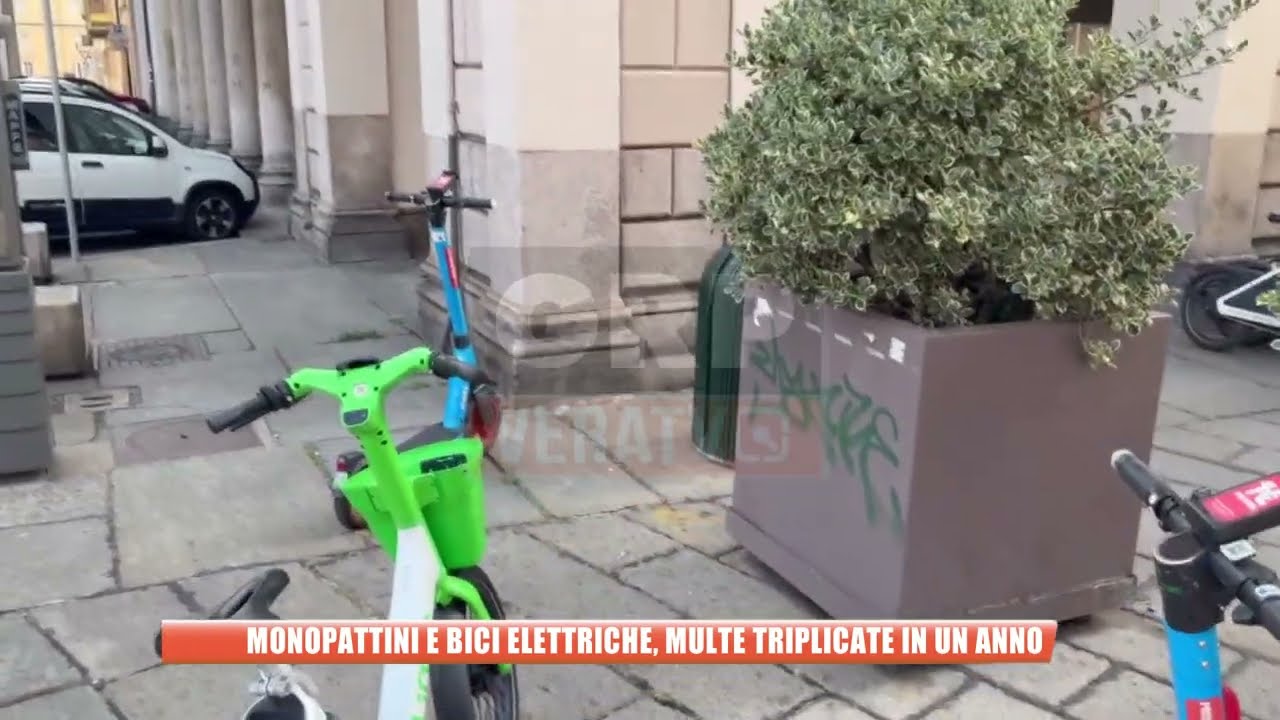 Monopattini e bici elettriche, multe triplicate in un anno