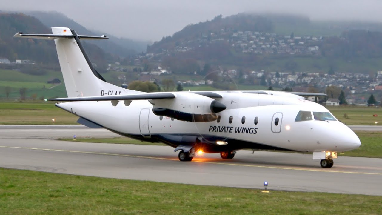 Dornier 328 Private Wings Landing at Bern