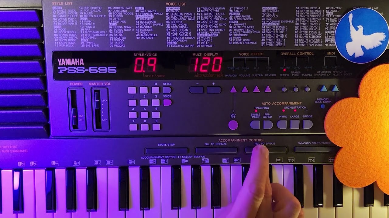 DANCE + ROCK + SOUL styles with accompaniment   💚  Yamaha PSS-595  keyboard demo  💥  TOP sound