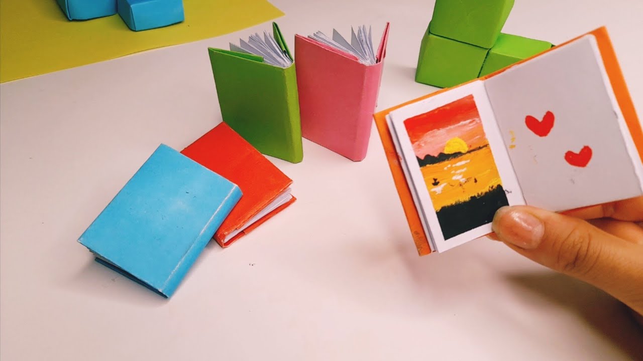 DIY small notebooks of a sheet of paper/ mini stationery at home