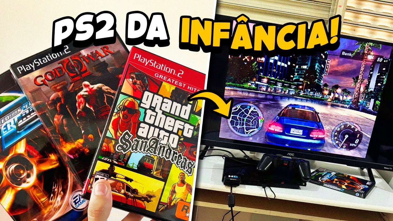 COMPREI VÁRIOS JOGOS para REVIVER MEU PS2 em 2025!