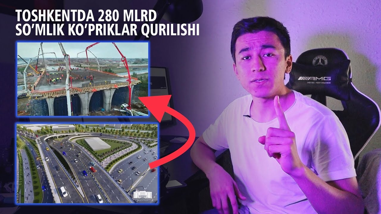 Toshkentda 280 mlrd so'mlik yo'l va ko'priklar qurilishi.