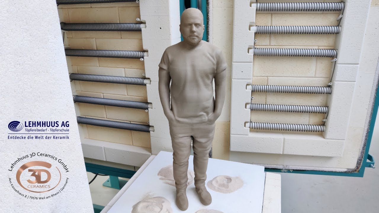 Keramik 3D-Druck eines Menschen