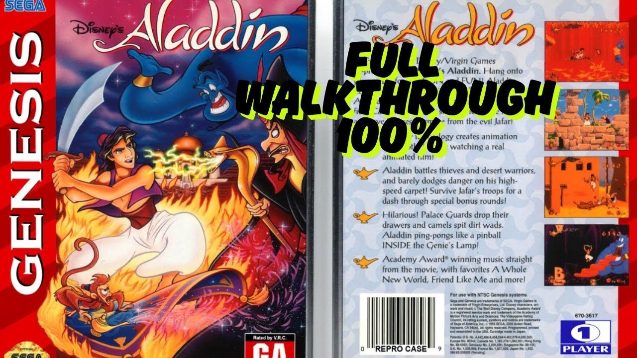 Aladdin (1993) | Sega Genesis | Full Walkthrough | Gameplay