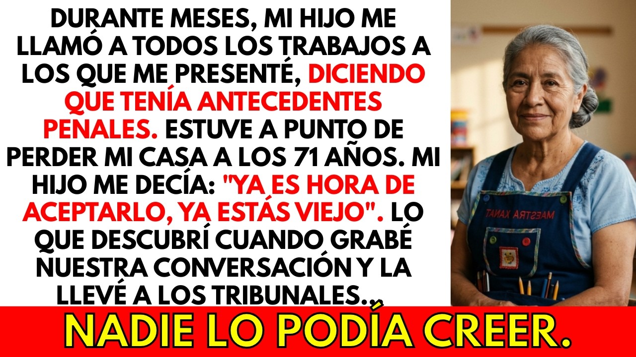 Mi hijo llamó a TODAS las empresas donde solicité trabajo y les dijo que yo era una delincuente...