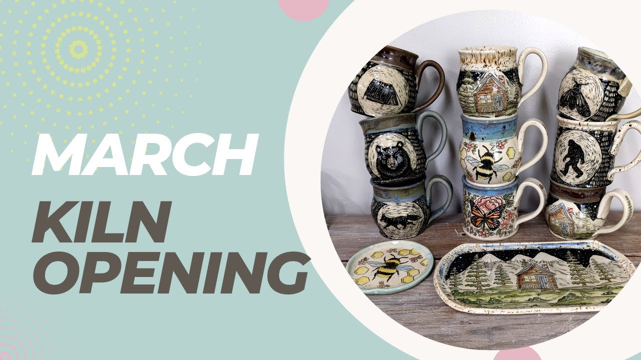 March Kiln Opening | MAYCO Glazes, NEW Designs, SGRAFFITO, MISHIMA, and PLATES