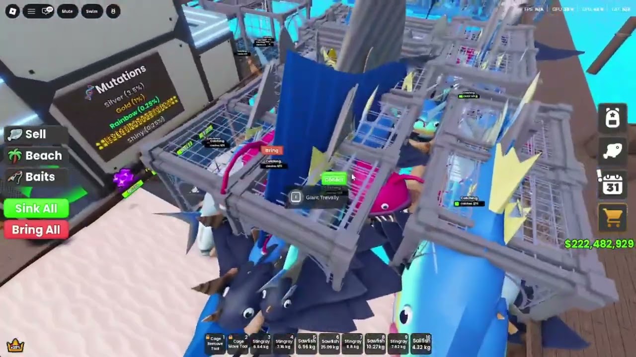 Cage Fishing Roblox Cheese Mutation and Bloodmoon Event Elixir extraction