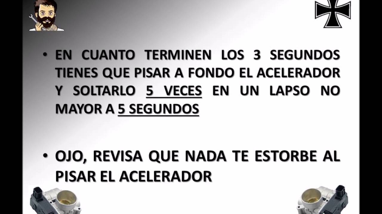 Calibración cuerpo de aceleración NISSAN