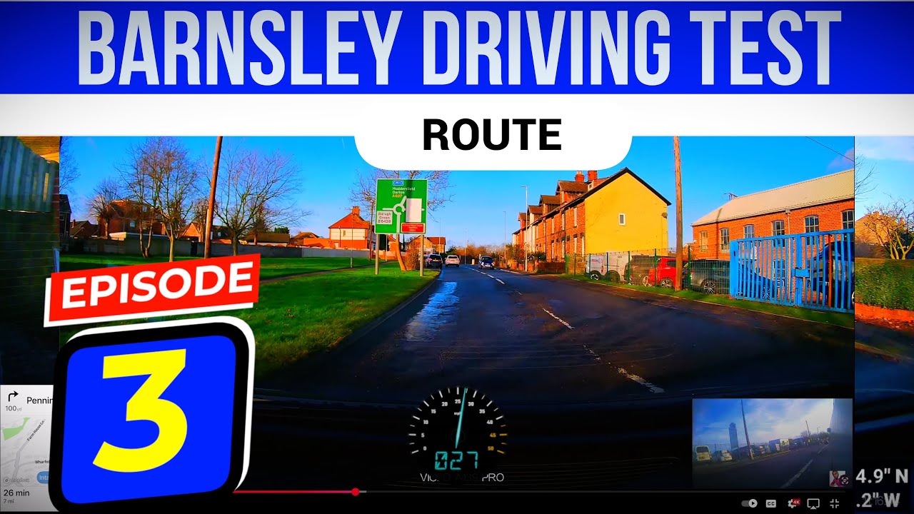 МАРШРУТ ЭКЗАМЕНА ПО ВОЖДЕНИЮ В БАРНСЛИ ||ЭП3 - 21 ДЕКАБРЯ 2024 Г. #DRIVINGTESTVIDEO #OJKENNY #BAR...