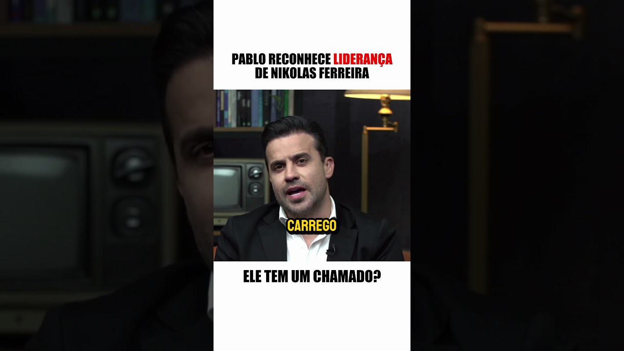 PABLO RECONHECE LIDERAN&Ccedil;A DE NIKOLAS FERREIRA #pablomarcal #nikolasferreira #politica